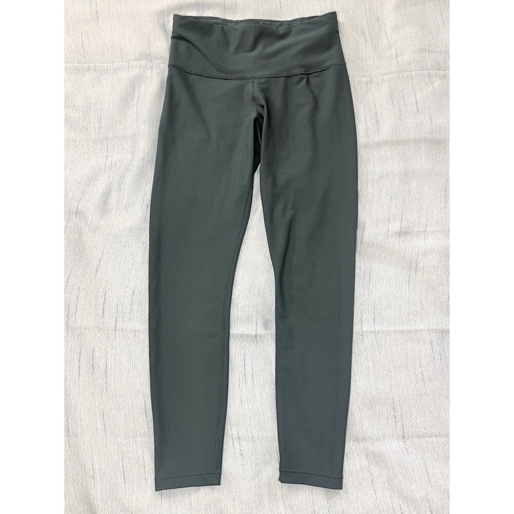 ATHLETA Interval High Rise Legging Sz Small Dark Green #821433 Yoga Gym Lifting